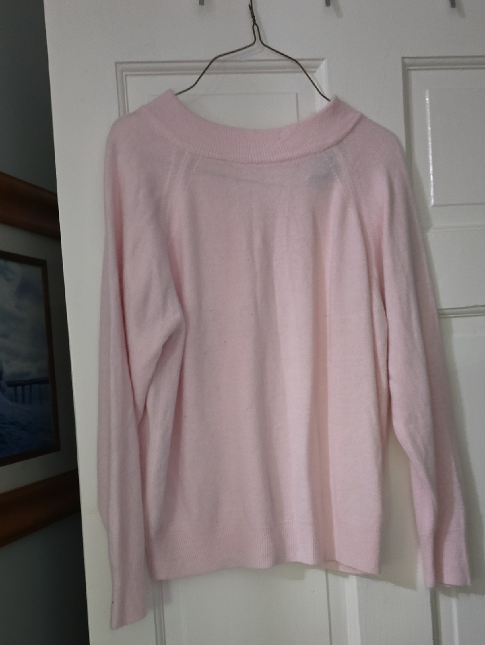 BUNDLE 3/$16. Designers Originals Light Pink Off-the-Shoulder Knit Sweater